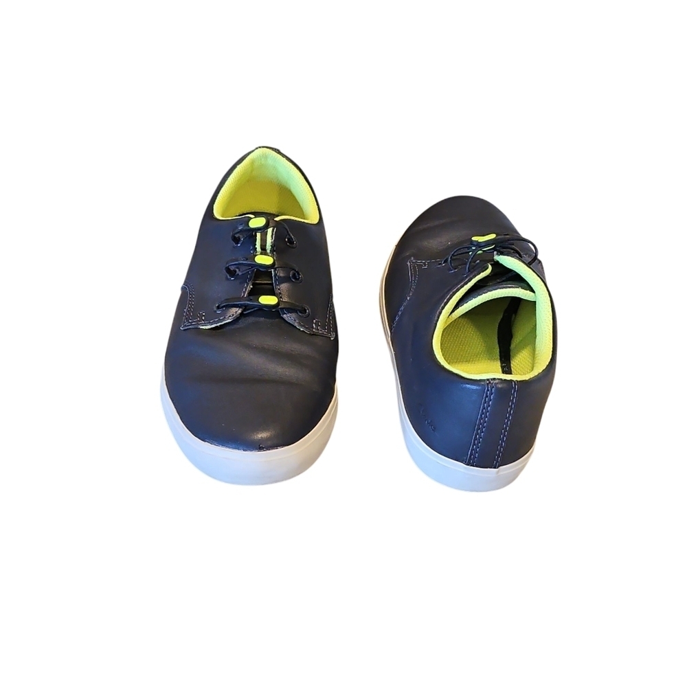 Clarks Navy/Neon Yellow Shoes - Picture 3 of 6